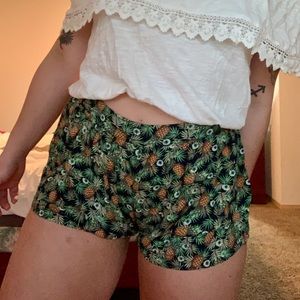 Printed Cotton Shorts